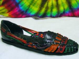 9 vtg 80s woven leather closed-toe sandals flats shoes